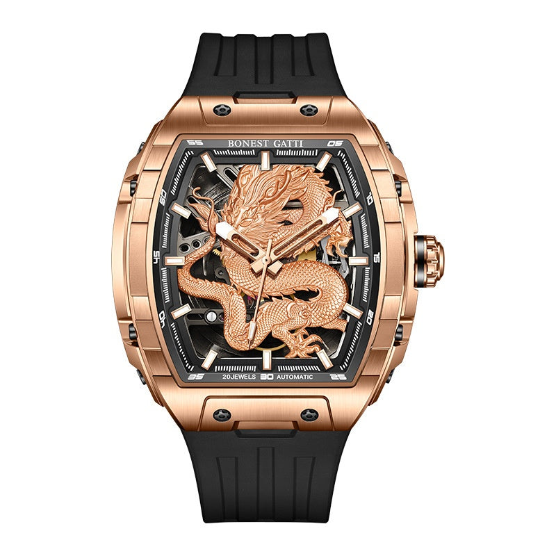 Bonest Gatti Dragon Dial Design  Mechanical engineering Fashion and Luxury watch for Man