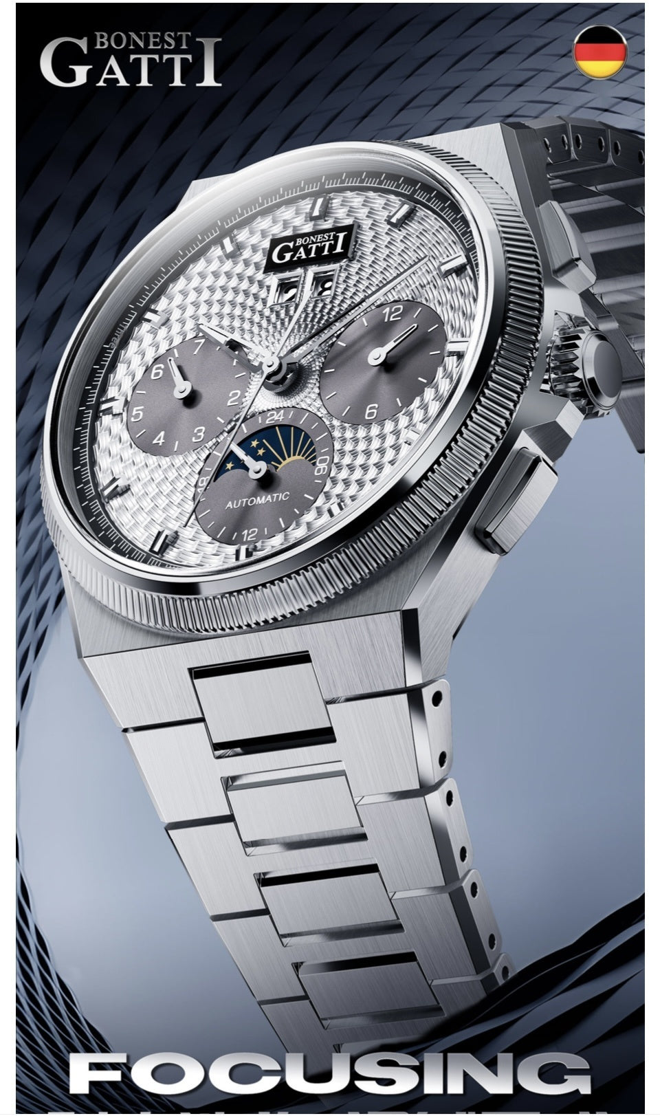 BONEST GATTI Business formality fashion stylish watch for men with gift box