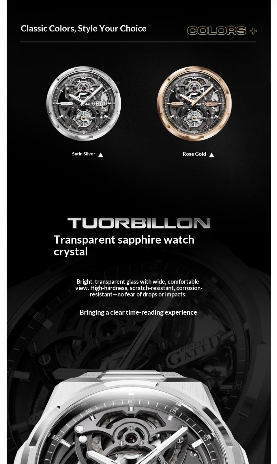 Extravagant and high-end BONEST GATTI WATCH for men( Drive you to success)