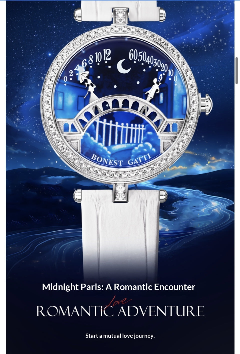 Specially Lover's Bridge Dial Design Bonest Gatti Female's watch