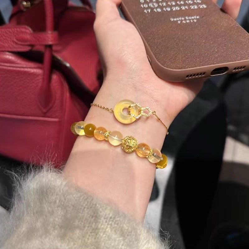 Fancy Nature Citrine Bracelet