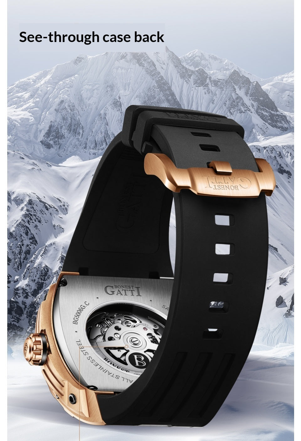 New pubilshed BONEST GATTI watch for man with Luxury gift Box