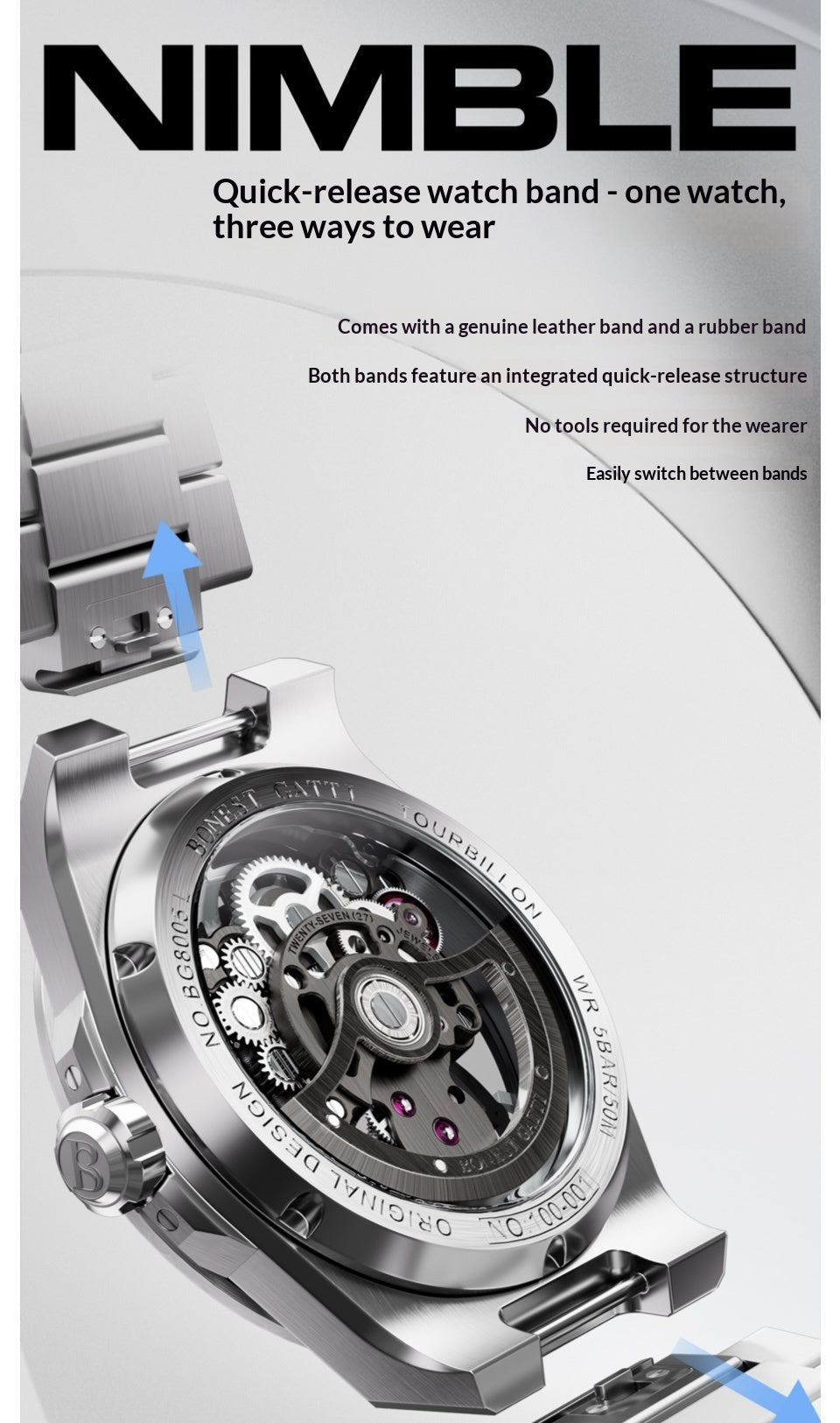Extravagant and high-end BONEST GATTI WATCH for men( Drive you to success)