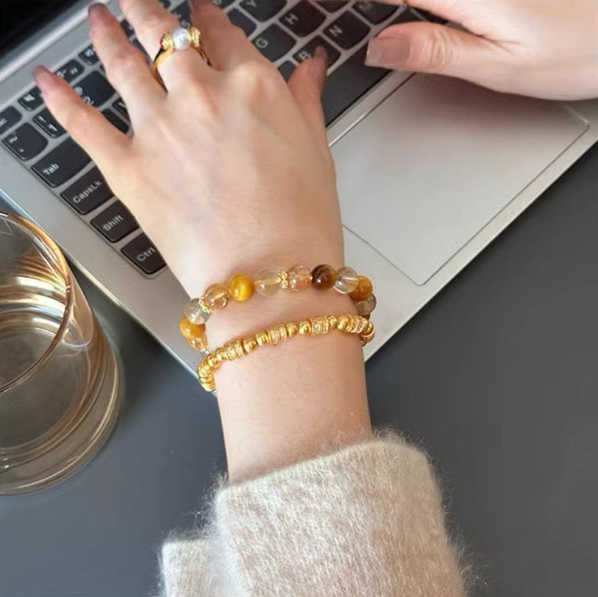 Fancy Nature Citrine Bracelet