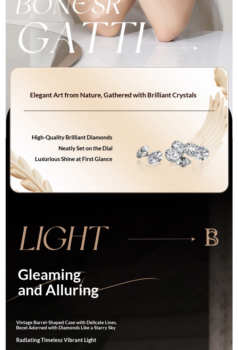 New Pubilshed Design Bonest Gatti Brand fashion watch for Lady